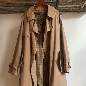 Vintage Paul Stuart removable wool lined trench coat Made in England 44 large